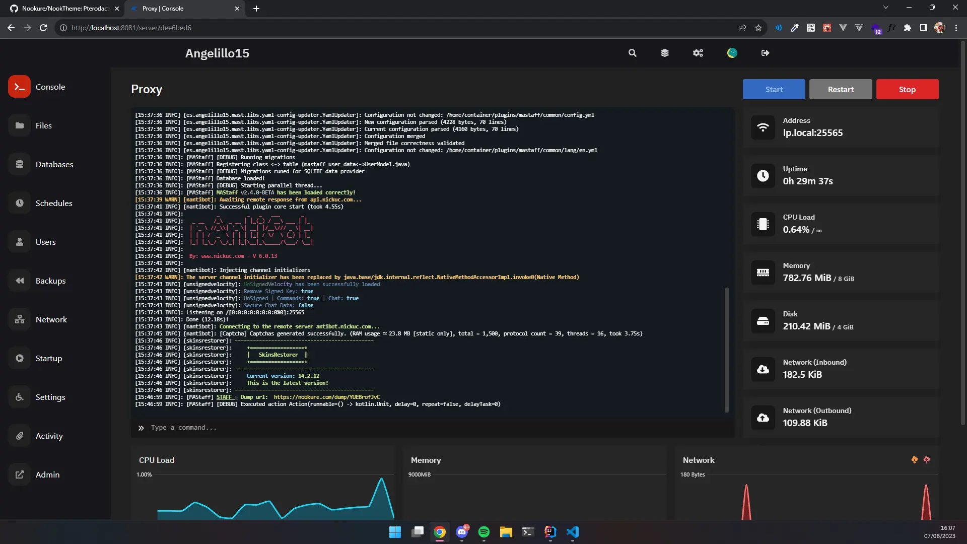 NookTheme server view